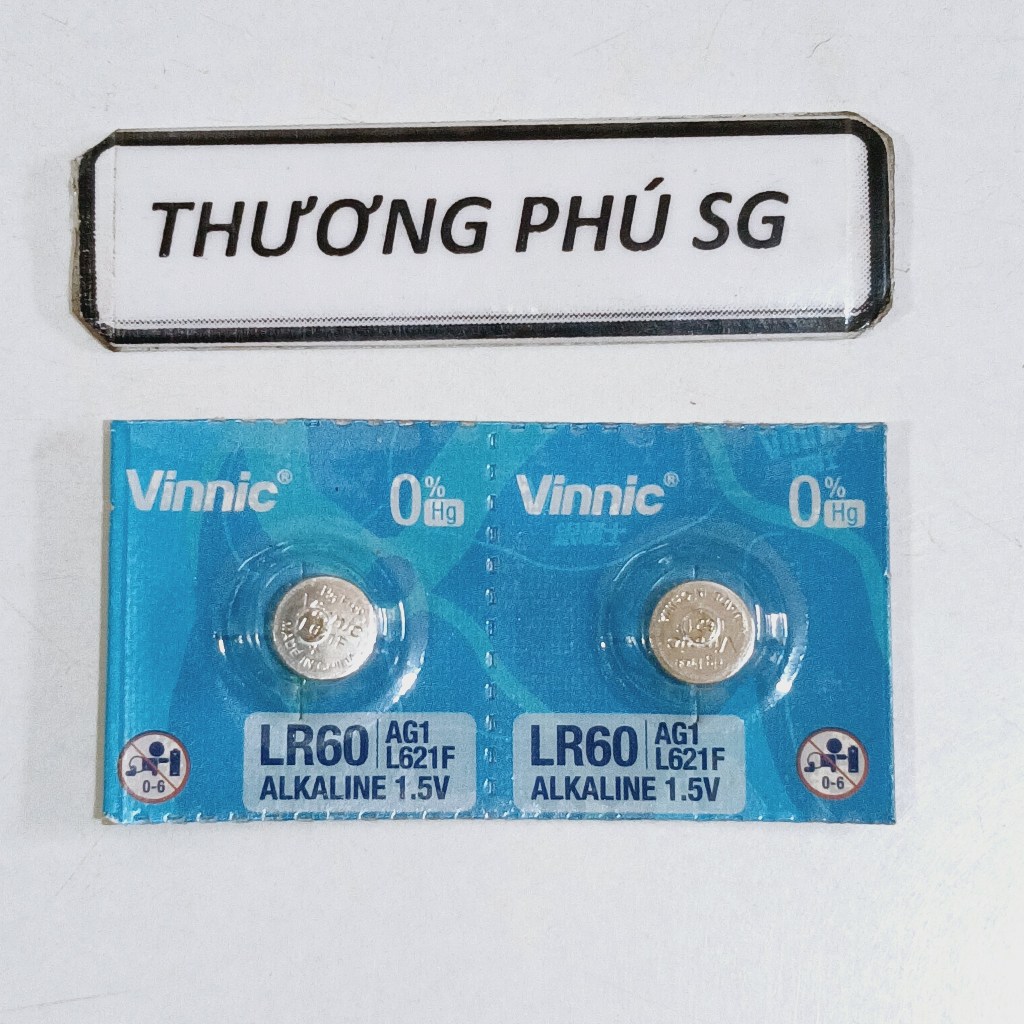 Pin 1.5V ALKALINE LR60, AG1, LR621F, 364A, LR621, GP164, E364 (VINNIC)