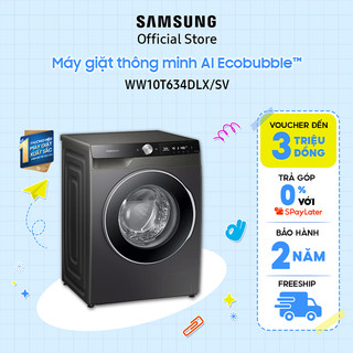 [Nhập ELSSDA158 giảm thêm 12%]Máy giặt thông minh Samsung AI EcoBubble 10kg (WW10T634DLX) - Miễn phí công lắp đặt