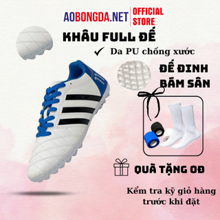 Giày Đá Bóng Wika 3Sọc Toni Kross 11Pro Chính Hãng, Giày Ba Sọc Sân Cỏ Nhân Tạo Khâu Full