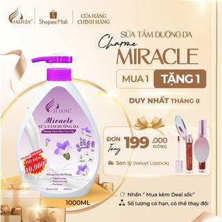 Sữa tắm nước hoa dưỡng da charme miracle oải hương 1000ml ~ 1.2kg dưỡng ẩm, trắng mịn màng, lưu hương