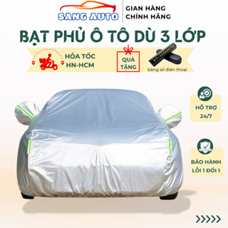 Bạt Phủ Ô Tô 3 Lớp ,Bạt Trùm Xe Ô Tô Vải Dù Chống Nắng Mưa ,Chống Nắng Bền Đẹp - Bảo Hành 12 Tháng