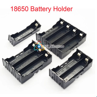 Hộp đựng pin 18650 chân hàn 1 2 3 4 khe đựng pin Chốt cứng DIY