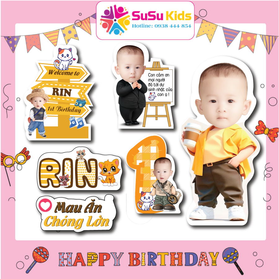 [CHIBI BÉ TRAI] Mẫu Chibi Bé Trai Cực Dễ Thương Cho Buổi Tiệc Sinh Nhật