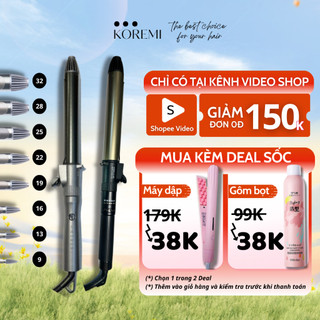 Máy uốn tóc xoăn Hàn Quốc Koremi tự xoay trục 360 độ, máy làm tóc xoăn lọn to, nhỏ Chuyên nghiệp cho Salon, BH 12 tháng