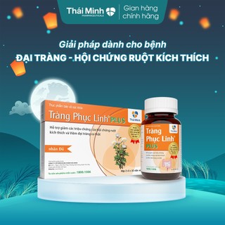 Tràng Phục Linh PLUS Thái Minh - Hỗ trợ hội chứng ruột kích thích, viêm đại tràng cấp và mãn tính - Hộp 20v & Lọ 80 viên