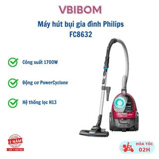 Máy hút bụi không túi philips powerpro active fc8632, serial 5000, công suất 1700w có 4 đầu hút và 3 chế độ hút bụi