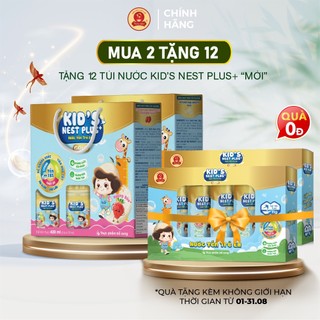 [TẶNG 12 TÚI KID'S MỚI] Nước Yến Sào Trẻ Em Kid's Nest Plus+ (12 hũ x 70ml)