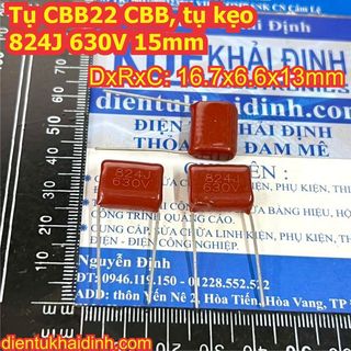 Tụ CBB22 CBB, tụ kẹo 824J 630V 820NF, nhỏ (gói 10 cái) kde3141