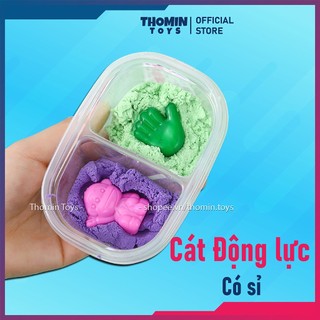 Cát động lực cho bé kèm khuôn, đồ chơi Hộp cát động lực sinh học cát dẻo hai màu ngẫu nhiên sáng tạo