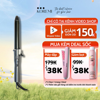 Combo Máy uốn tóc xoăn truyền thống xoay trục 360 độ, máy dập xù bấm phồng chân tóc, máy sấy tóc KOREMI (mẫu mới 2024)