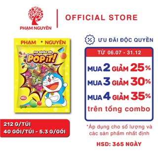 Kẹo sôcôla sữa Popit Doraemon 212g Phạm Nguyên - bánh kẹo Phạm Nguyên