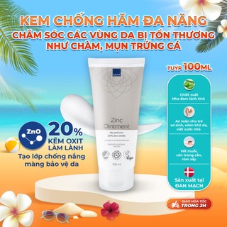 Kem chống hăm đa chức năng Abena Zinc- Nhập Khẩu Đan Mạch - Chăm sóc các vùng da bị tổn thương như chàm, mụn trứng cá