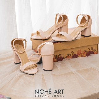 Giày cưới Nghé Art basic quai ngang sandal 195-252