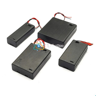 Hộp đựng pin AA có dây dẫn, công tắc BẬT/Tắt - Hộp đựng pin AA 1/2/3/4 khe cắm 1.5V/3V/4.5V/6V nhựa