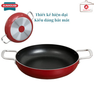 Chảo Trơn Chống Dính 2 Quai Sunhouse CT Hàng Chính Hãng