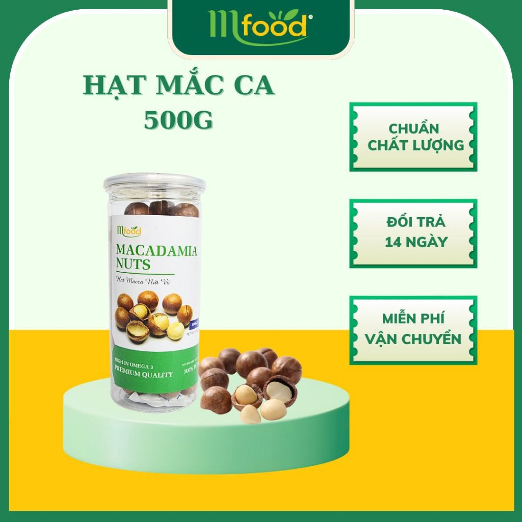 Hạt Mắc Ca Còn Vỏ MFOOD 500g