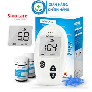Bộ máy đo đường huyết Sinocare Safe Accu Hàng Chính Hãng
