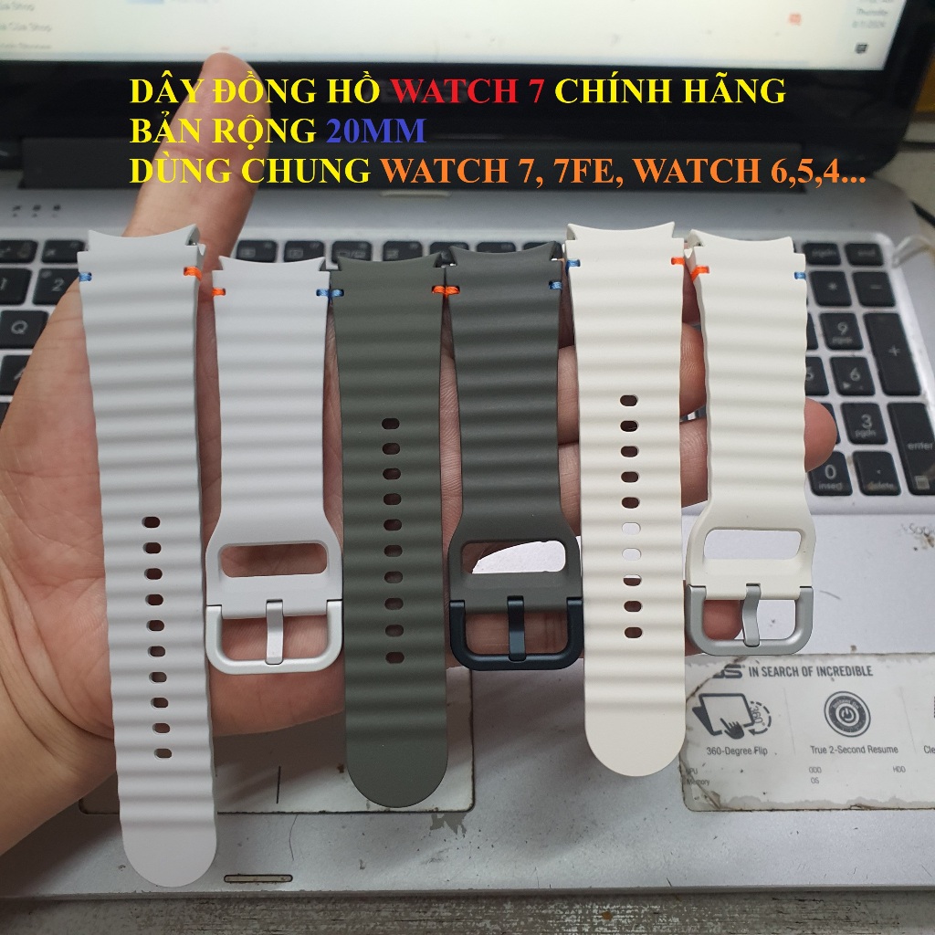 Dây Đồng Hồ Samsung Watch 7 Chính Hãng, Dùng Chung Watch 7FE, Watch 6, Watch 5, Watch 4