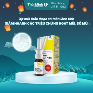 Xịt Xoang Bách Phục Thái Minh - Hỗ trợ giảm ngạt mũi, chảy nước mũi, đẩy lùi viêm xoang, viêm mũi dị ứng - Lọ 15ml