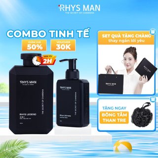 Bộ Quà Tặng Nam - Sữa tắm gội nam 3in1 350 ml & Dung dịch vệ sinh nam Ultimate 100ml RHYS MAN