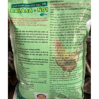 2kg  CHẾ PHẨM SINH HỌC BALASA NO1  - Được dùng làm đệm lót trong chăn nuôi cho các loại vật nuôi- Sử dụng sả