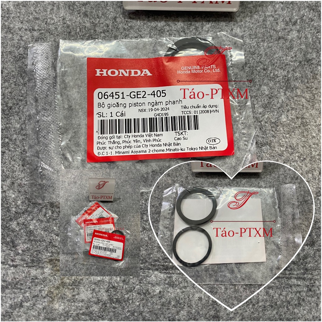 Bộ sim piston heo dầu (2 cái) xe  Air Blade, Future, Pcx, SH,Sh Mode, Wave (25ly )( 06451GE2405 )