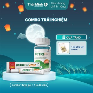 - cotripro thái minh viên & gel - dùng khi bị trĩ nội, trĩ ngoại - tuýp 25gr, lọ 40viên