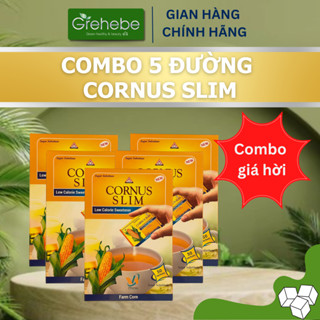 Combo 5 Hộp Đường Bắp Ăn Kiêng CORNUS SLIM - Đường Ăn Kiêng (Hộp 50 gói x 2,5g)