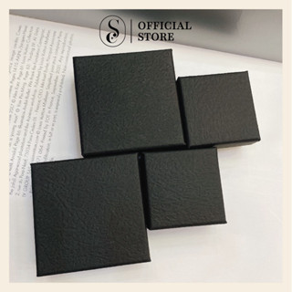 Hộp đựng trang sức lót nhung vân nổi, hộp quà tặng nhẫn, hộp đựng dây chuyền