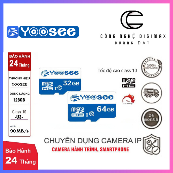 Thẻ nhớ 32GB/ 64GB YOOSEE tốc độ cao class 10 chuyên dụng cho Camera IP wifi, Smartphone BH 2 năm Phụ Kiện