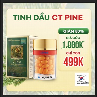 Tinh dầu thông đỏ hàn quốc ctpine | ct pharma | hộp 100 viên