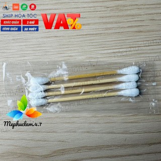 100 GÓI TĂM BÔNG THÂN GỖ 4 QUE TÚI NILONG