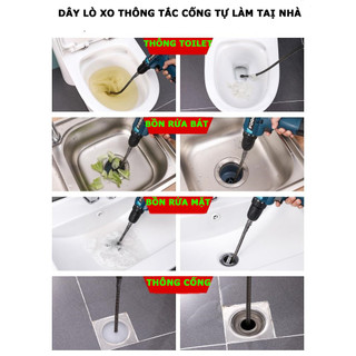 combo 10 dây lò xo thông cống 10m phi 10mm