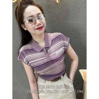 Áo kẻ miumiu tay hến