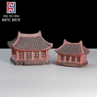 Mô hình gốm Nhà cổ mini trang trí hòn non bộ - trang trí bể cá - chậu cây bonsai