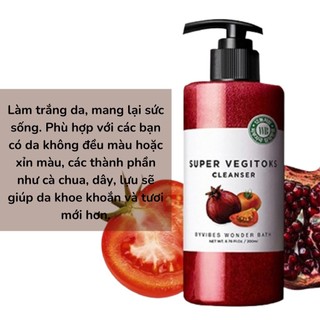 Sữa Rửa Mặt Rau Củ WONDER BATH Super Vegitoks 300ml