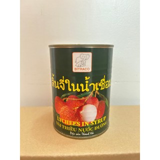 Vải ngâm thái tem giấy xanh - Lon 565gram