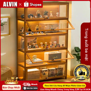 ALVIN Tủ trưng bày Tủ Kính Trong Suốt Cao Cấp Kệ Trưng Bày Mô Hình, Nước Hoa Lego Nhân Vật Yêu Thích