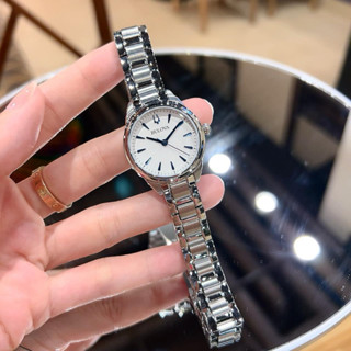 Đồng hồ nữ Bulova 96L285 chính hãng sz 26mm kim xanh cực hút mắt, máy Nhật