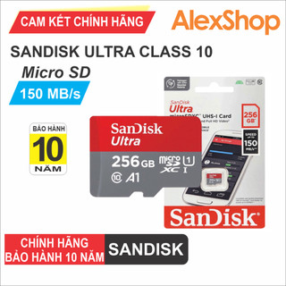 Thẻ nhớ microsdhc sandisk ultra 256gb 150mb/s, a1, c10, u1, uhs-i