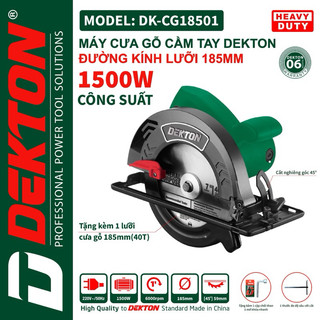 Máy cưa gỗ điện cầm tay dekton dk-cg18501 - lưỡi 185mm - tym shop