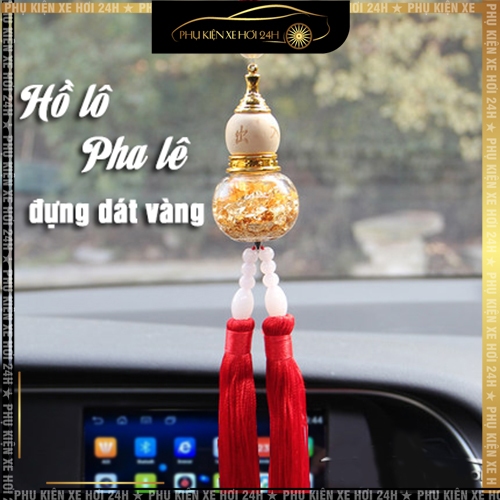 Hồ lô pha lê đựng dát vàng