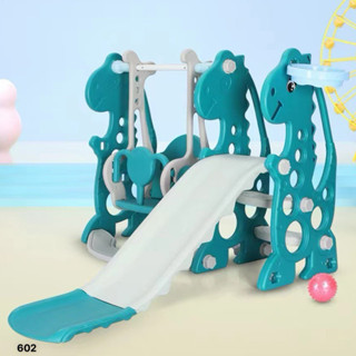 Cầu trượt cao cấp cho bé 2in1 kèm xích đu (tặng kèm khung bóng rổ và bóng nhựa)