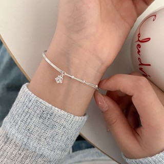  Lắc tay vòng tay nữ bạc s925 Kiềng xích dây kép mix sao KIENG32 