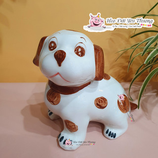Ống heo tiết kiệm hình dáng chú chó đốm size 1