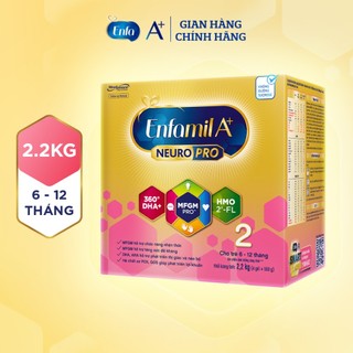 Sữa Bột Enfamil A+ Neuropro 2 – 2.2kg với 2’FL HMO Vị nhạt dễ uống