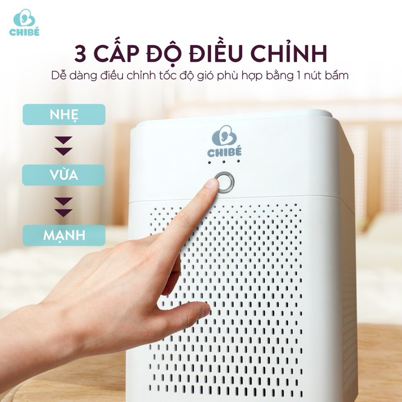 [ Bảo hành 18 tháng ] MÁY LỌC KHÔNG KHÍ MINI CHIBÉ - MÁY LỌC KHÔNG KHÍ PHÒNG NGỦ CHO BÉ - MÁY LỌC BỤ