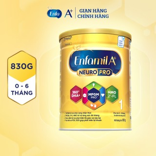 Sữa Bột Enfamil A+ Neuropro 1 - FL HMO Vị Nhạt Dễ Uống – 830g