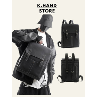 Balo unisex da thời trang chất liệu da PU cao cấp có ngăn laptop riêng.