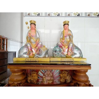 Tượng văn thù bồ tát, phổ hiền bồ tát cao 40cm